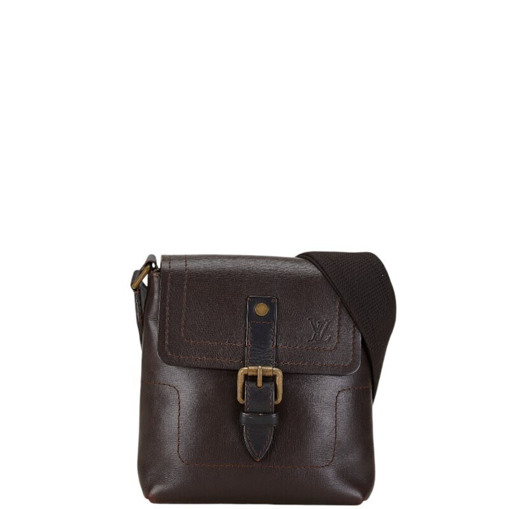 Louis Vuitton Utah Yuma Crossbody Bag Cafe Brown Leather